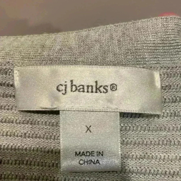 CJ Banks Women’s Size X 14W XL Long Light Gray Cardigan Sweater Open Front - Picture 3 of 7